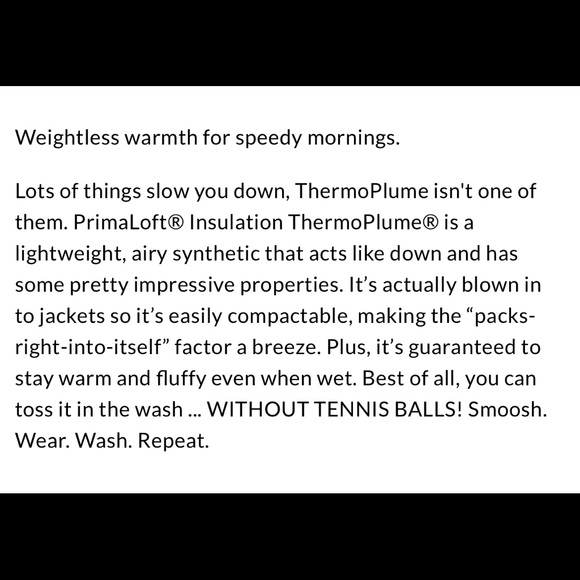 New Big Kids Insulated ThermoPlume Jacket PB - Picture 4 of 7